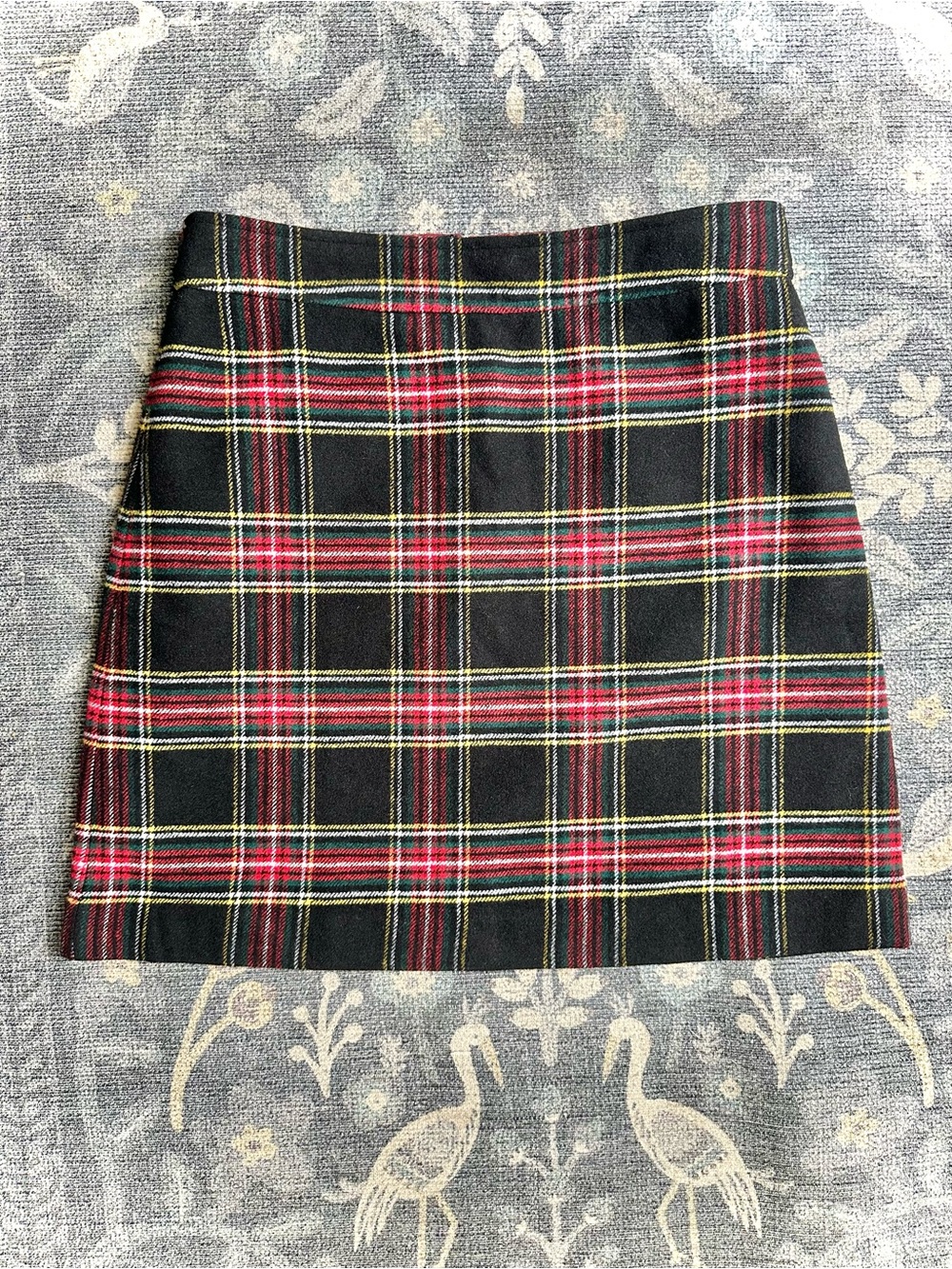 J.Crew Black Red Green Plaid Wool Blend Mini Skirt Sz 8 NWT
